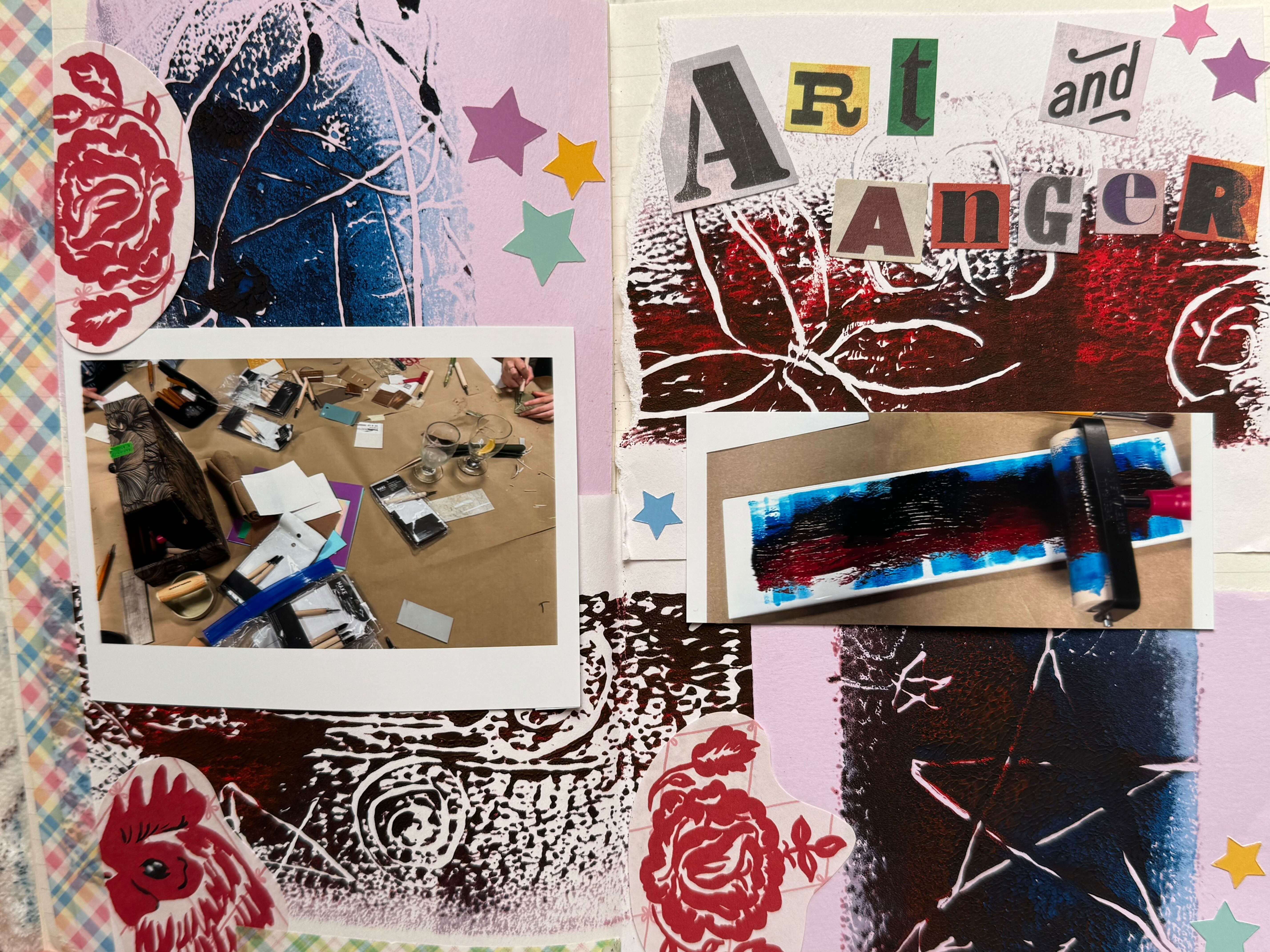Natalie's Junk Journal from the Don't Discard, Develop: An Arts and Anger Exploration event.
