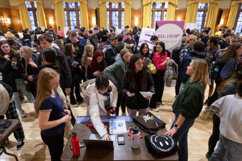 U-M students attending Winterfest.